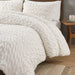 Blair - Ruched Fur Down Alternative Comforter Set - White - Simple Home Plus