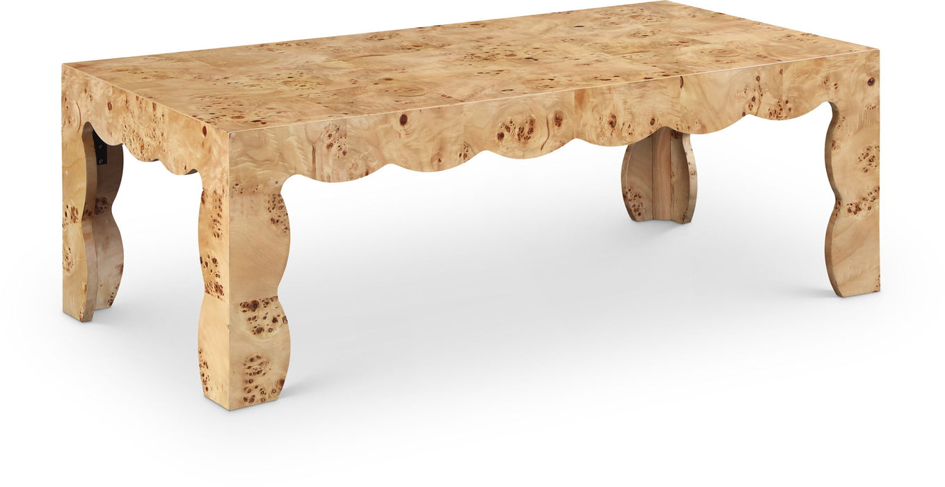 Vassa - Burl Veneer Coffee Table - Simple Home Plus