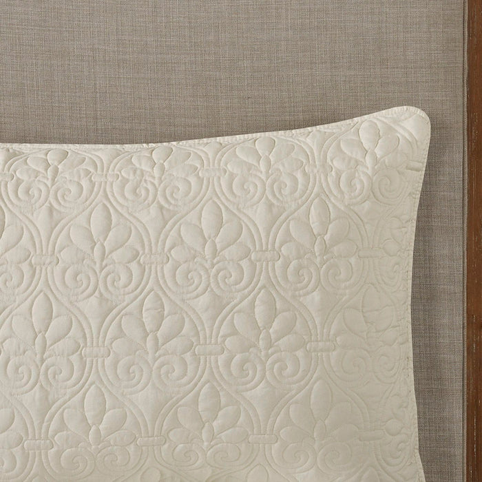 Quebec - Queen Fitted Bedspread (Set of 3) - Cream - Simple Home Plus