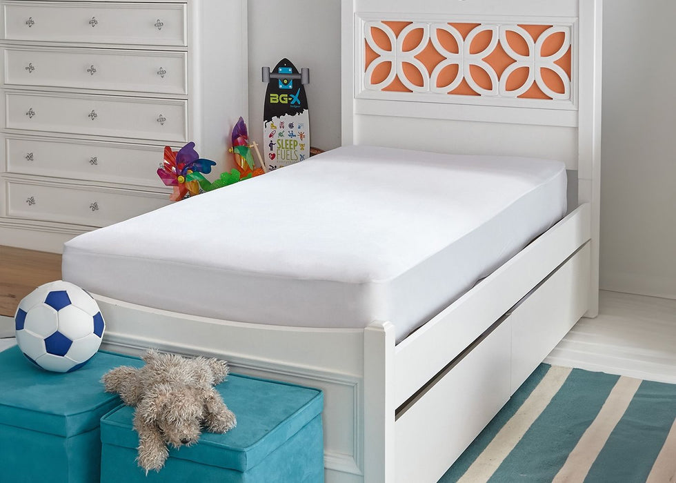 Basic - Full Kids Mattress Protector - White - Simple Home Plus