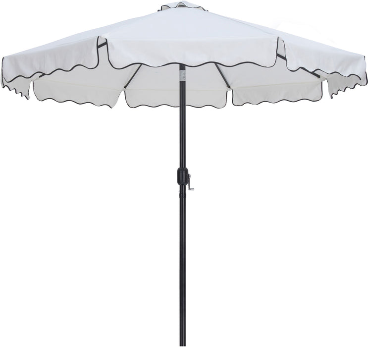 Amalfi - Aluminum Patio Umbrella - White Base / Black Pole - Simple Home Plus