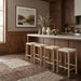 Entwine - Vegan Leather Upholstered Backless Counter Stool - Painted Natural - Simple Home Plus