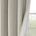 Maya - 54" Printed Heathered Blackout Grommet Top Curtain Panel - Taupe - Simple Home Plus