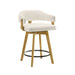 Callah - Contemporary Natural Wood Counter Height Kitchen Bar Stool - Simple Home Plus