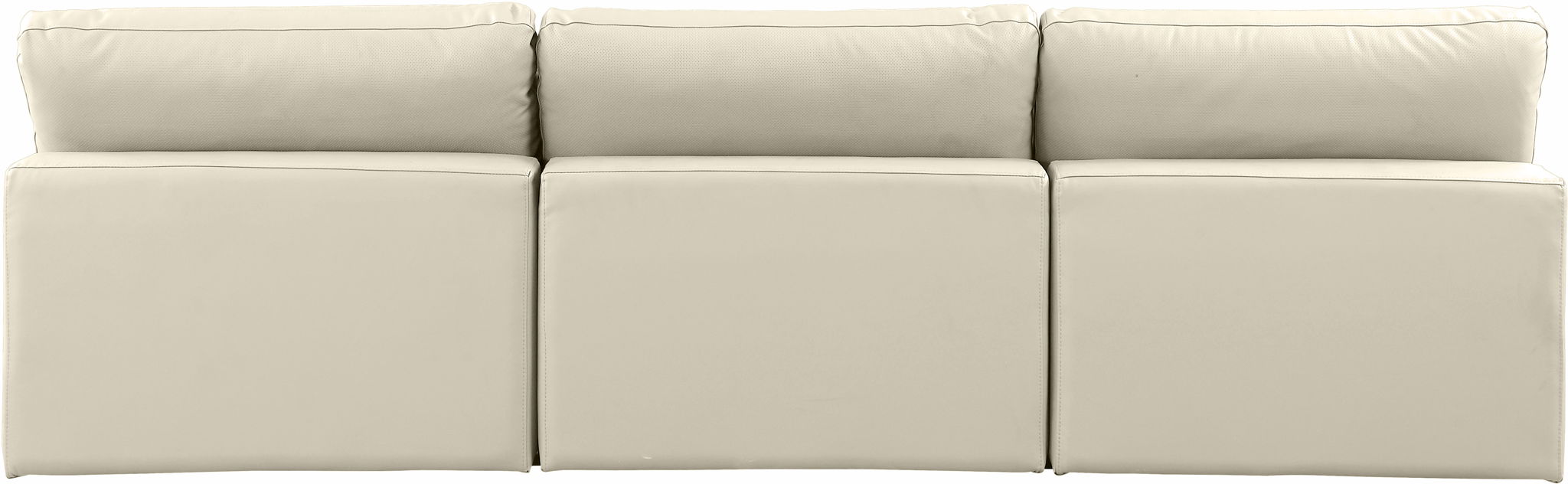 Comfy - Faux Leather Modular Armless Sofa 3 Seats - Simple Home Plus