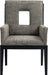 Gwendolyn - Dining Arm Chair With Black Frame - Simple Home Plus