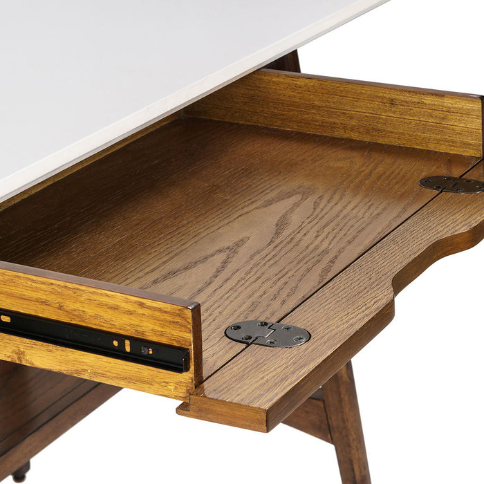 Parker - Desk - Off-White / Pecan - Simple Home Plus