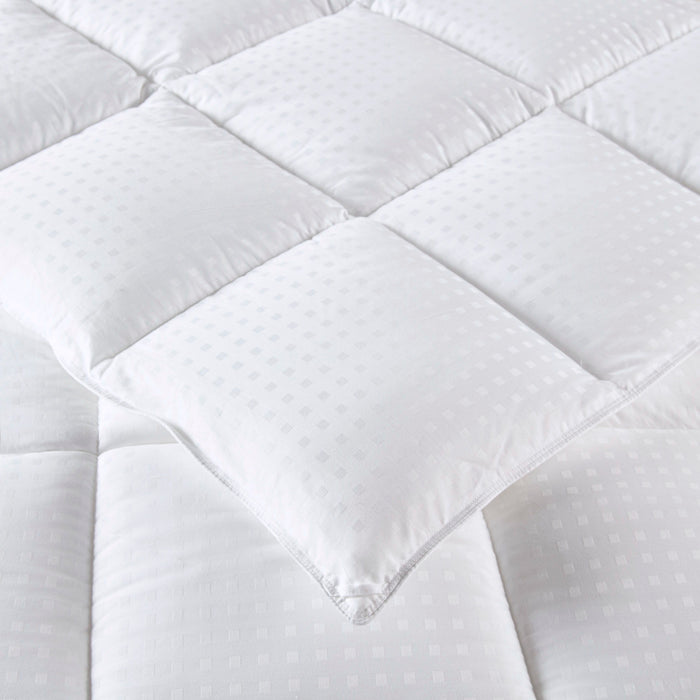 Signature - Full Dobby Cotton Down Alternative Comforter - White - Simple Home Plus