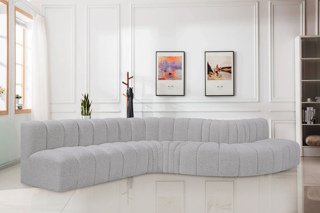 Arc - Boucle Fabric 7 Piece Modular Sofa - Simple Home Plus