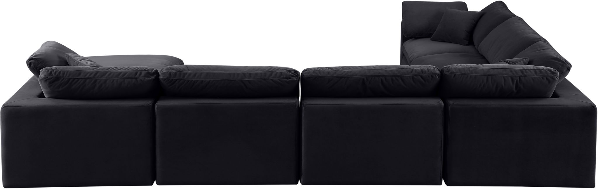 Comfy - 7 Piece Velvet Modular Sectional With Chaise - Simple Home Plus