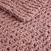 Chenille Chunky Knit - Throw - Blush - Simple Home Plus