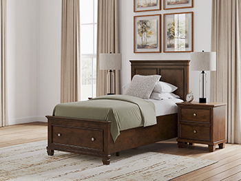 Danabrin - Twin Storage Footboard With Roll Slats - Brown - Simple Home Plus