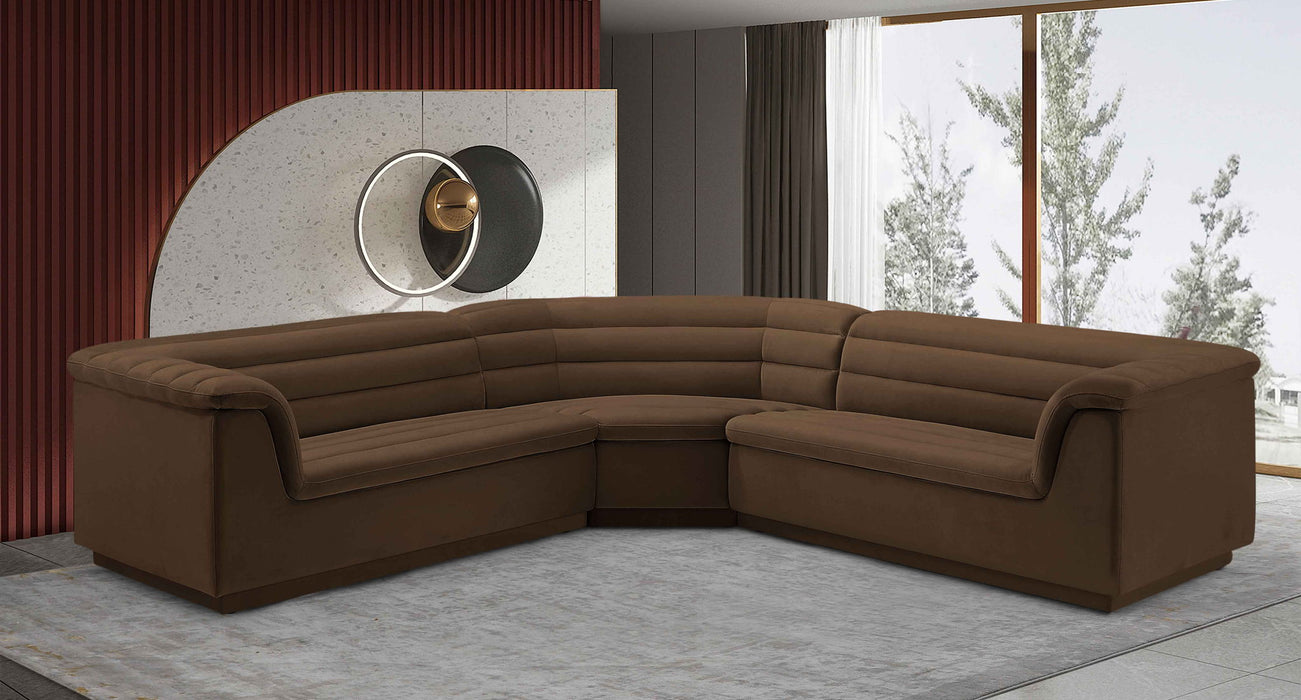 Cascade - Velvet Modular Sectional - Simple Home Plus