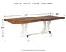Valebeck - White / Brown - Rectangular Dining Room Table - Simple Home Plus