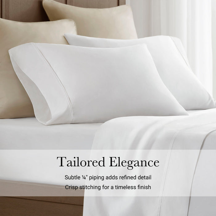 Standard Sateen Pillowcase Set - White - Simple Home Plus