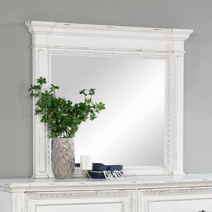 Mckinney - Dresser Mirror - Vintage White - Simple Home Plus