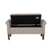 Aubrey - Upholstered Storage Bench - Cream - Simple Home Plus