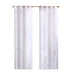 Averil - 63" Grommet Top Sheer Bird On Branches Burnout Window Curtain - White - Simple Home Plus