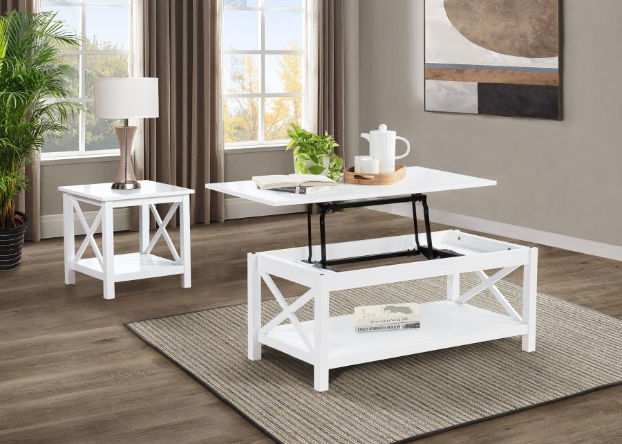 Skyview - Rectangular Lift Top Coffee Table Set - Simple Home Plus