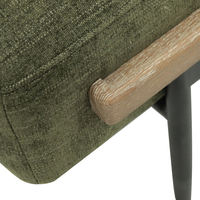 Perry - Cocktail Ottoman With Slide Tray - Green - Simple Home Plus
