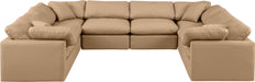 Indulge - Faux Leather 8 Piece Modular Sectional - Tan - Simple Home Plus
