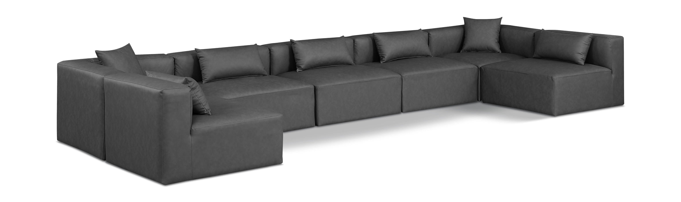 Cube - 7 Piece Modular U-Shaped Sectional - Simple Home Plus