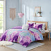Cassiopeia - King Watercolor Tie Dye Printed Comforter Set With Throw Pillow - Lavender - Simple Home Plus