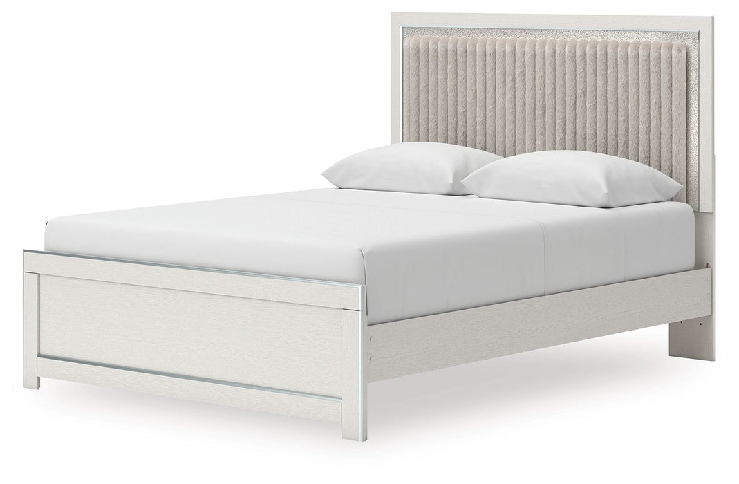 Zuraleus - Upholstered Panel Platform Bed With Roll Slats - Simple Home Plus