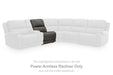5Z - Pittson - Power Armless Recliner With Adjustable Headrest - Anchor - Simple Home Plus