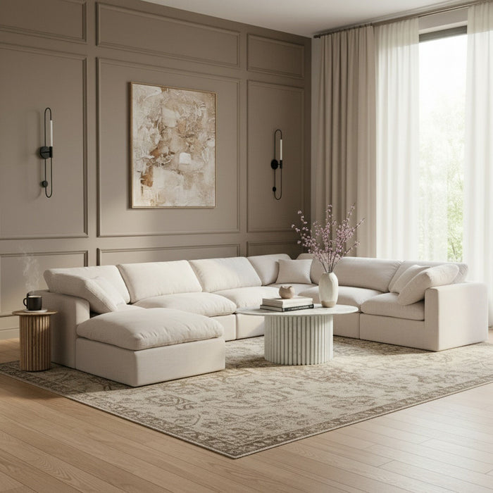 Indulge - Linen 7 Piece Modular Sectional - Simple Home Plus