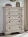 Bruchandi - Antique White - Five Drawer Chest - Simple Home Plus