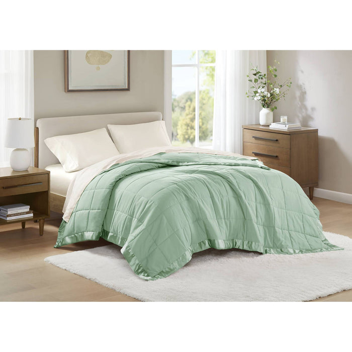 Windom - King All Season Hypoallergenic Blanket With 3M Scotchgard - Seafoam - Simple Home Plus