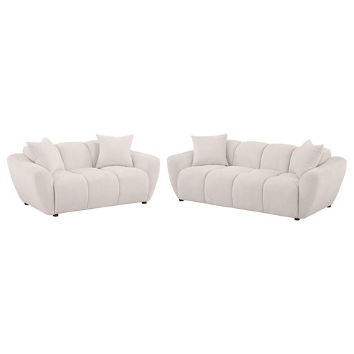 Destino - Chenille Splayed Arm Sofa Set - Simple Home Plus