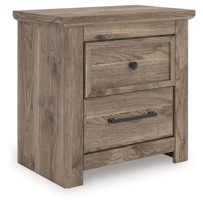 Rusticott - Brown - Two Drawer Night Stand - Simple Home Plus