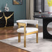 Romeo - Boucle Dining Chair With Gold Base (Set of 2) - Simple Home Plus