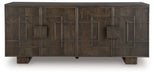 Cato - Dark Brown - Accent Cabinet - Simple Home Plus
