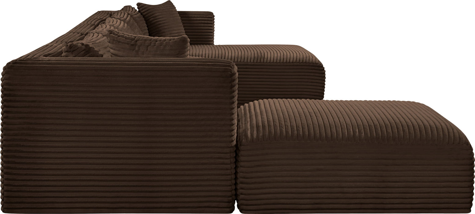 Shaggy - 6 Piece Modular Sectional With Chaise And Ottoman - Simple Home Plus