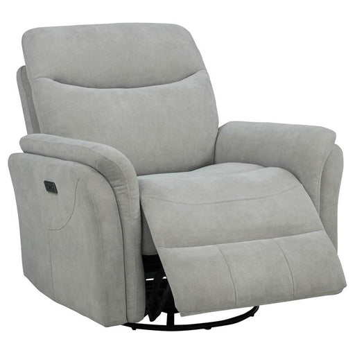 Adler - Upholstered Power Swivel Glider Recliner - Simple Home Plus