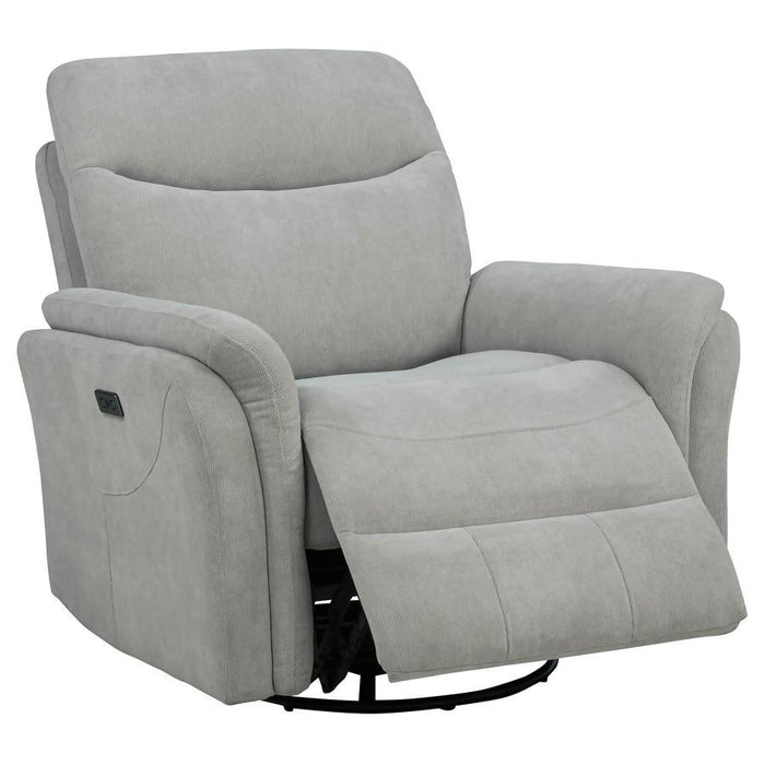 Adler - Upholstered Power Swivel Glider Recliner - Simple Home Plus