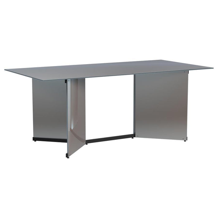 Emery - Rectangular Mirrored Dining Table - Silver - Simple Home Plus