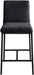 Reeves - Chenille Fabric Upholstered Counter Stool (Set of 2) - Black Base - Simple Home Plus
