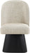 Marlowe - Linen Textured Fabric Upholstered Swivel Dining Side Chair - Stained Black - Simple Home Plus