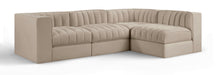 Rummi - Velvet Performance Fabric Upholstered 4 Piece Modular Sectional - Simple Home Plus