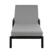 Cayman - Outdoor Patio Adjustable Chaise Lounge Chair In Aluminum With Gray Cushions - Simple Home Plus