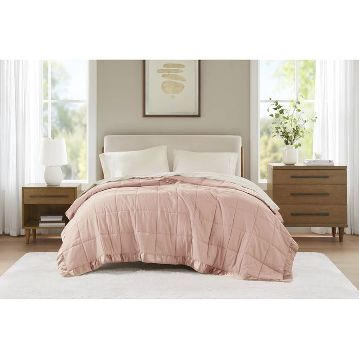 Windom - All Season Hypoallergenic Blanket With 3M Scotchgard - Blush - Simple Home Plus