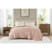 Windom - All Season Hypoallergenic Twin Blanket With 3M Scotchgard - Blush - Simple Home Plus