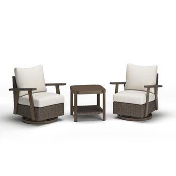 Marin Sands - Chairs With Cushion And Table Set (Set of 3) - Brown / Beige - Simple Home Plus