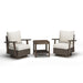 Marin Sands - Chairs With Cushion And Table Set (Set of 3) - Brown / Beige - Simple Home Plus