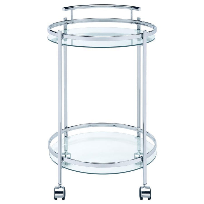 Chrissy - Round Glass Shelf Metal Bar Cart - Simple Home Plus