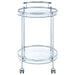 Chrissy - Round Glass Shelf Metal Bar Cart - Simple Home Plus